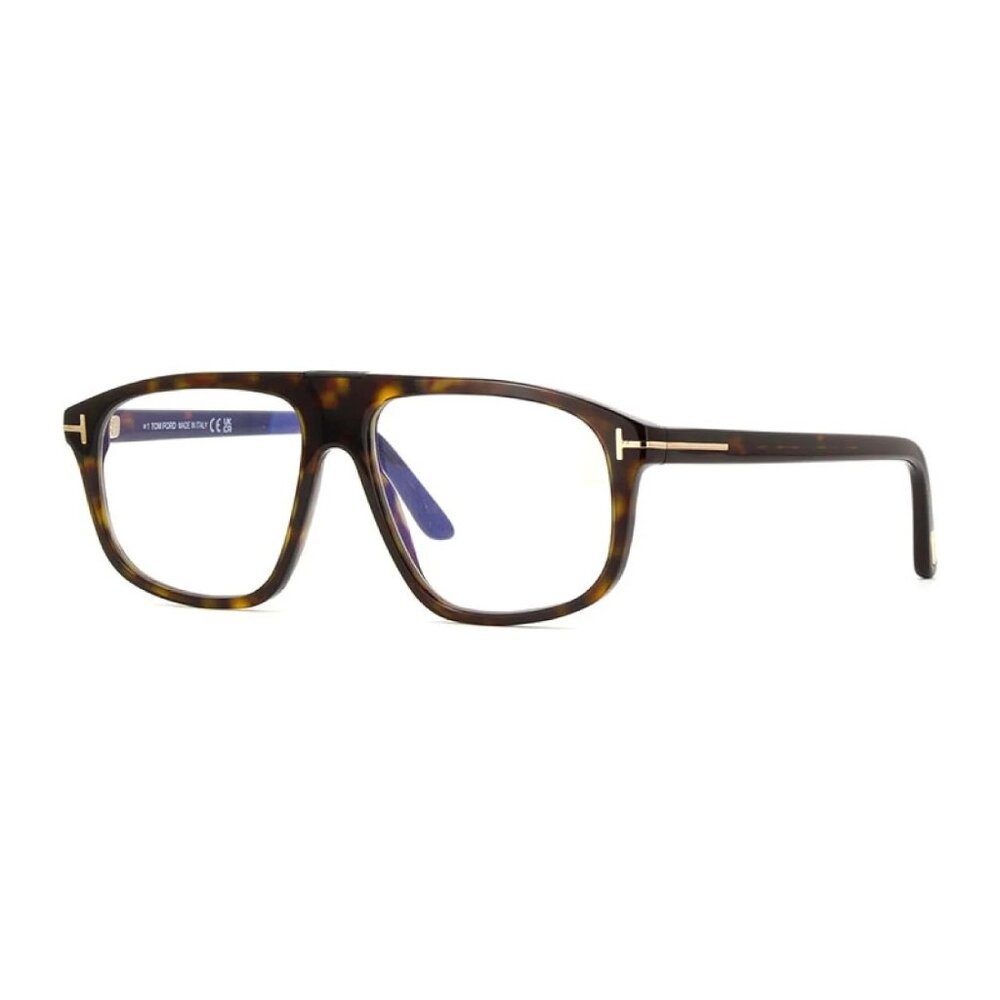 NEW TOM FORD EYEGLASSES HAVANA MEN SQUARE EYEWEAR